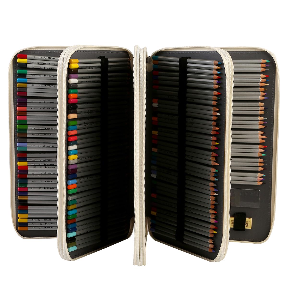 Lbxgap 300 Slots Colored Pencil Case Organizer, 4 Layer Bag