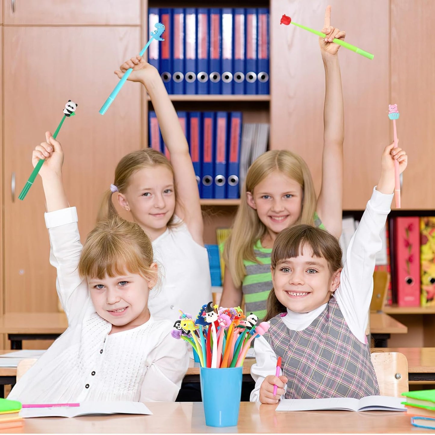 SANNIX 50Pcs Squishy Pens, Cute Fun Pens, Cartoon Bobblehead Pen