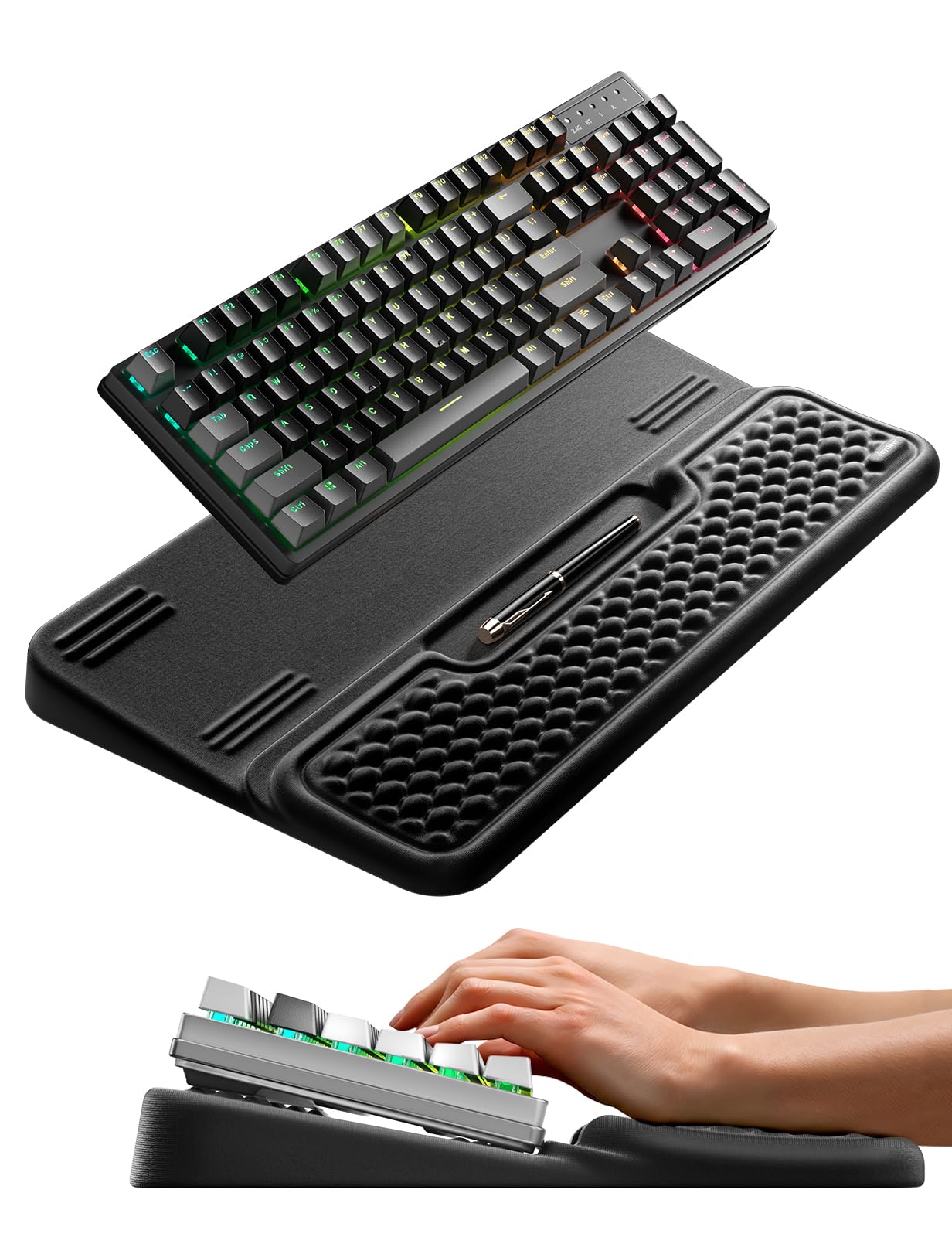 Vaydeer Extra Large Wrist Rest with Keyboard Stand, Ergonomic Keyboard Pad
