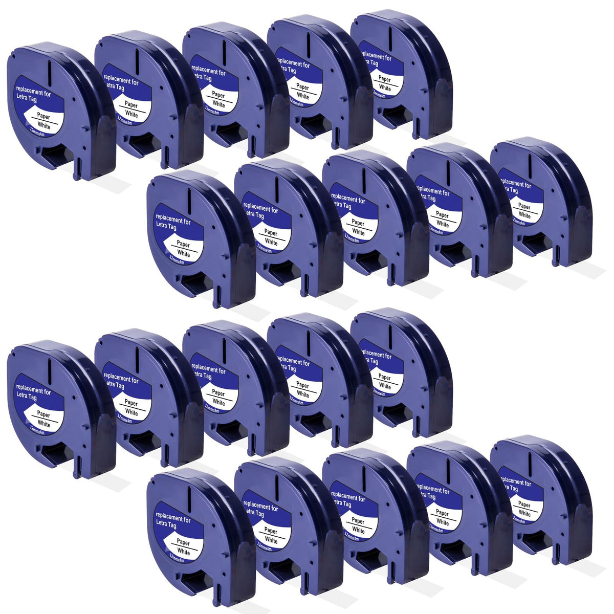 Hehua Compatible with Dymo 91330 12mm Label Maker Tape 20PK Refills 10697