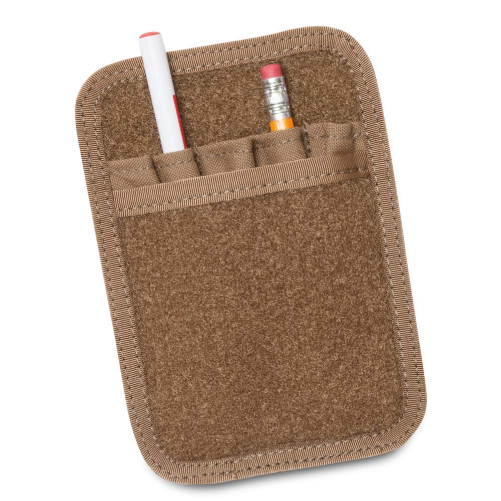 Tactical Notebook Covers Detachable Utility Pen & Marker Pouch | Loop Fastener on Front for Patches