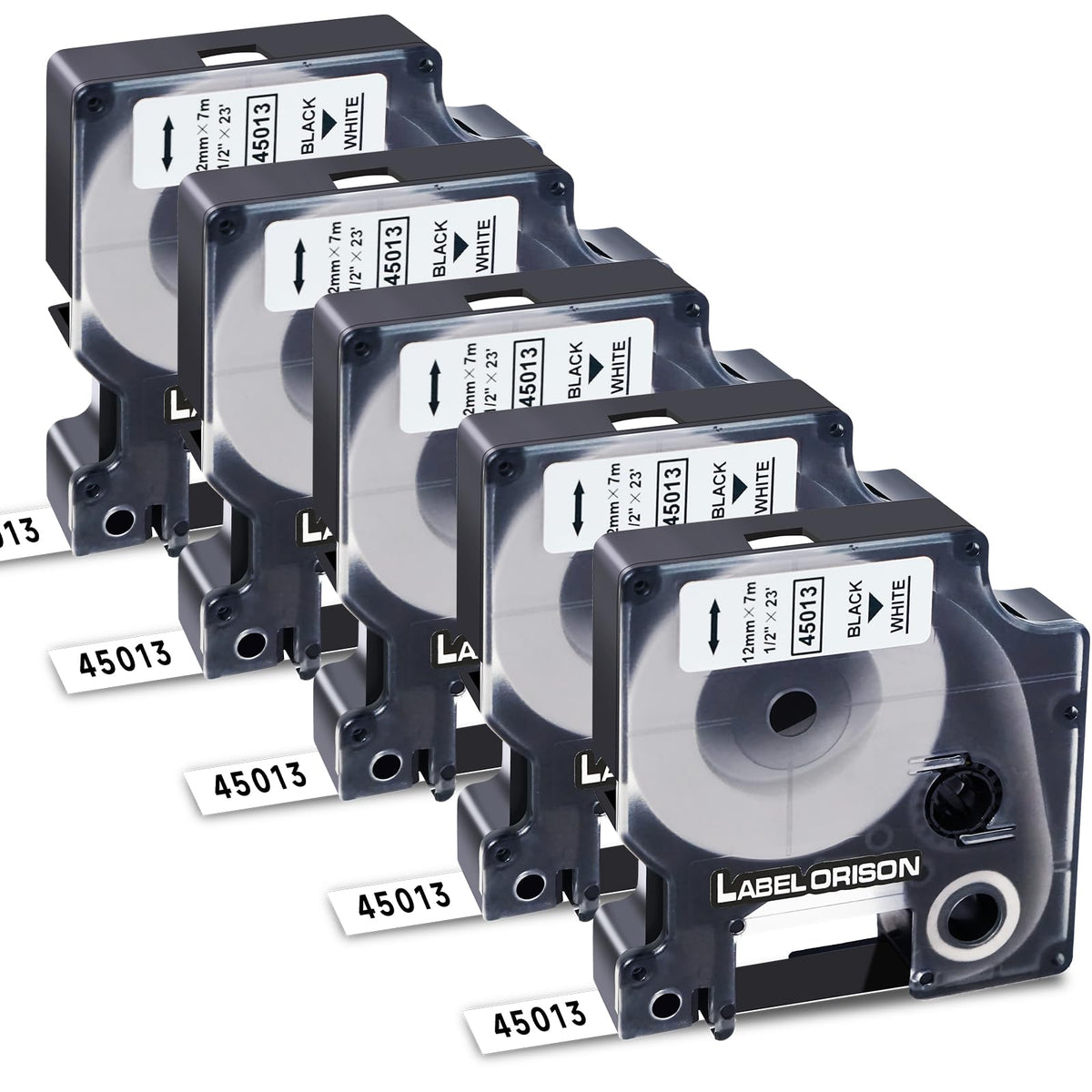 Label Orison Compatible with D1 Label Tape 12mm 45013 S0720530 Cassette for Dymo LabelManager 160