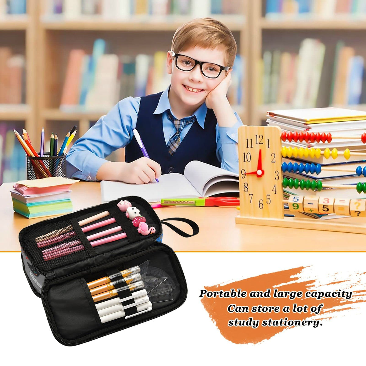 XUWU Video Game Large Capacity Pencil Case Pencil Pouch Pen Box