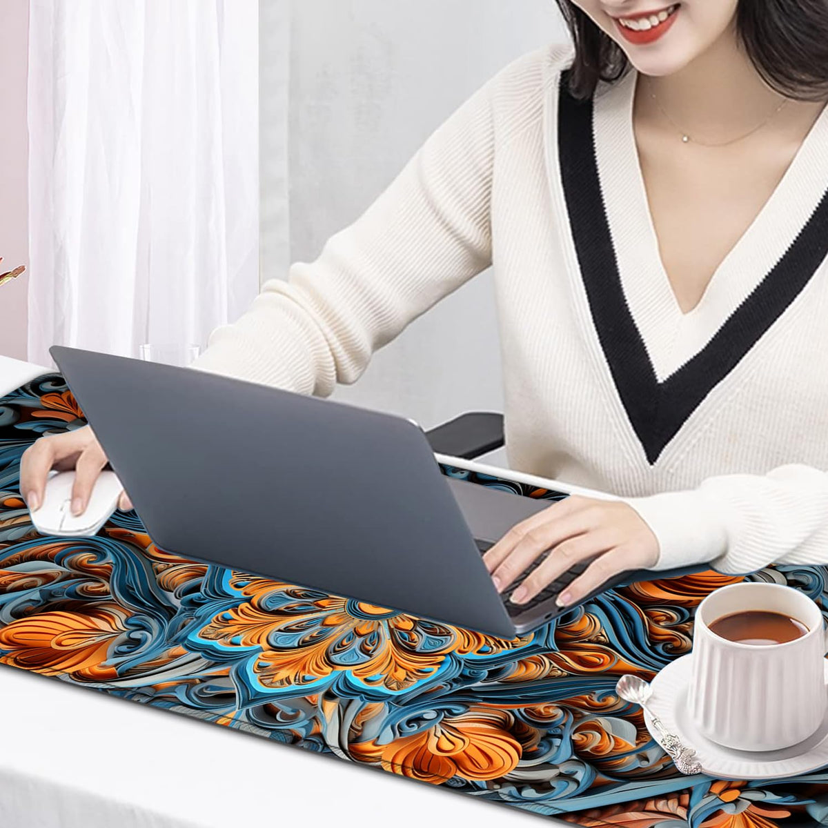 Large Mouse Pad, 31.5 x 11.8in Extended Gaming Mouse Pad with Stitched Edges, XXL Mousepad