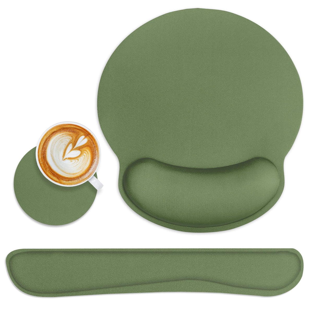 Britimes Ergonomic Mouse Pad Set with Wrist Rest, Green