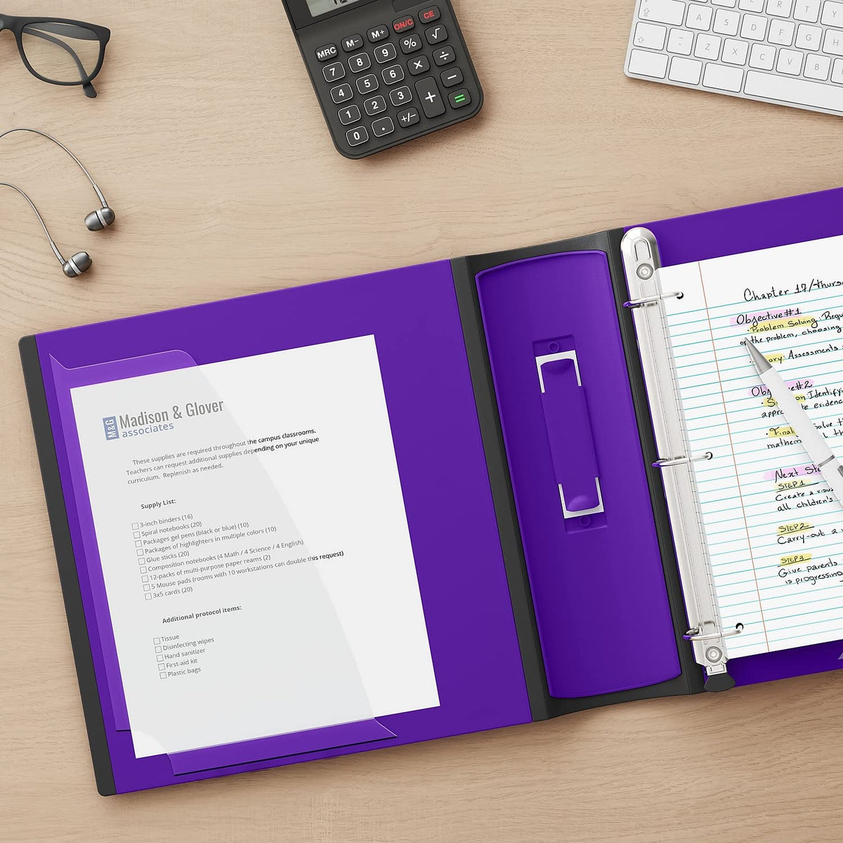 Staples Better 2-Inch 3-Ring Binder, Purple, Heavy-Duty