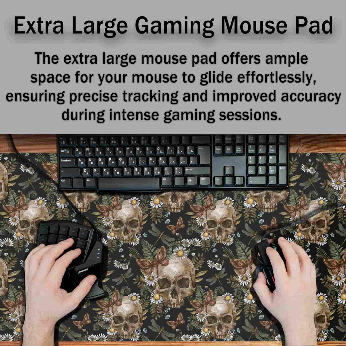 Samgula Large Mouse Pad Laptop Deskmat Computer Mats Desk Mats for Men Gaming Mouse Pad Long Desk