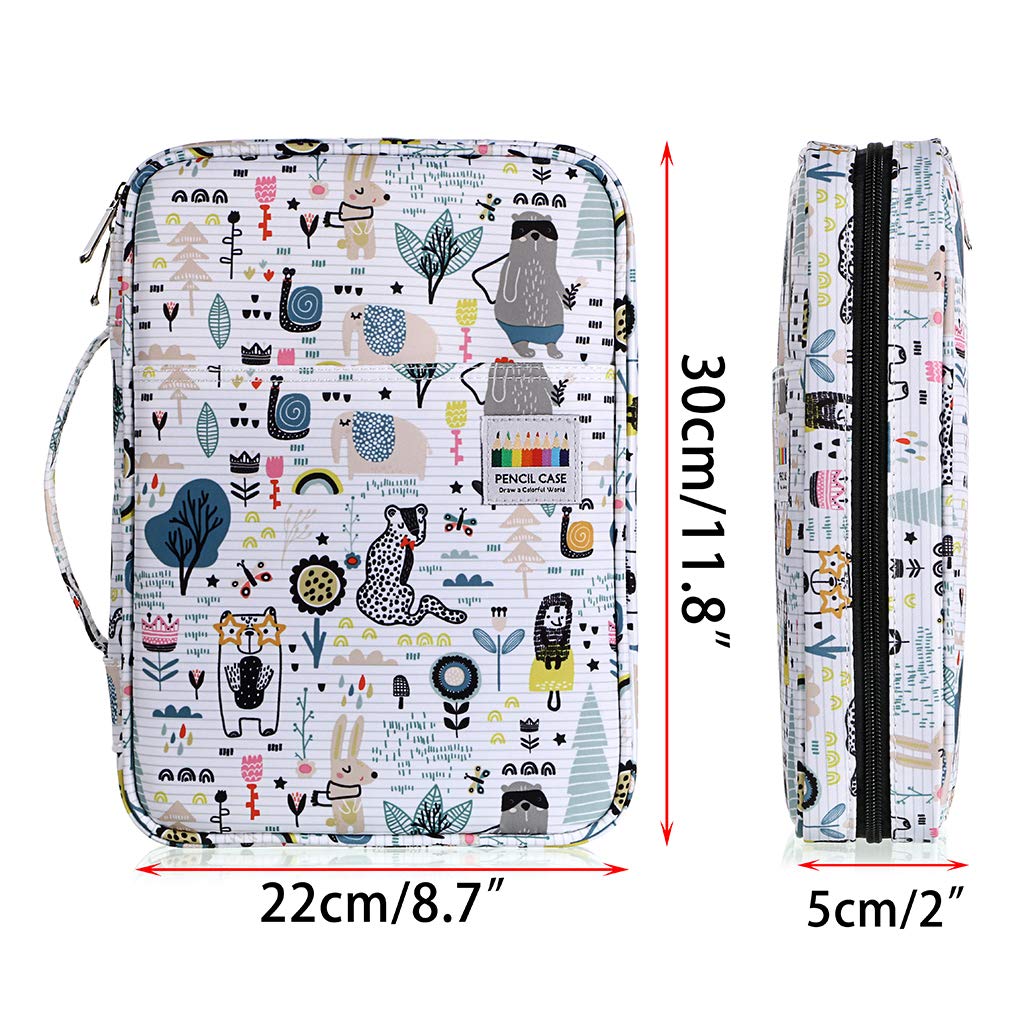 BTSKY Portable Colored Pencil Case - Holds 166 Pencils or 112 Gel Pens