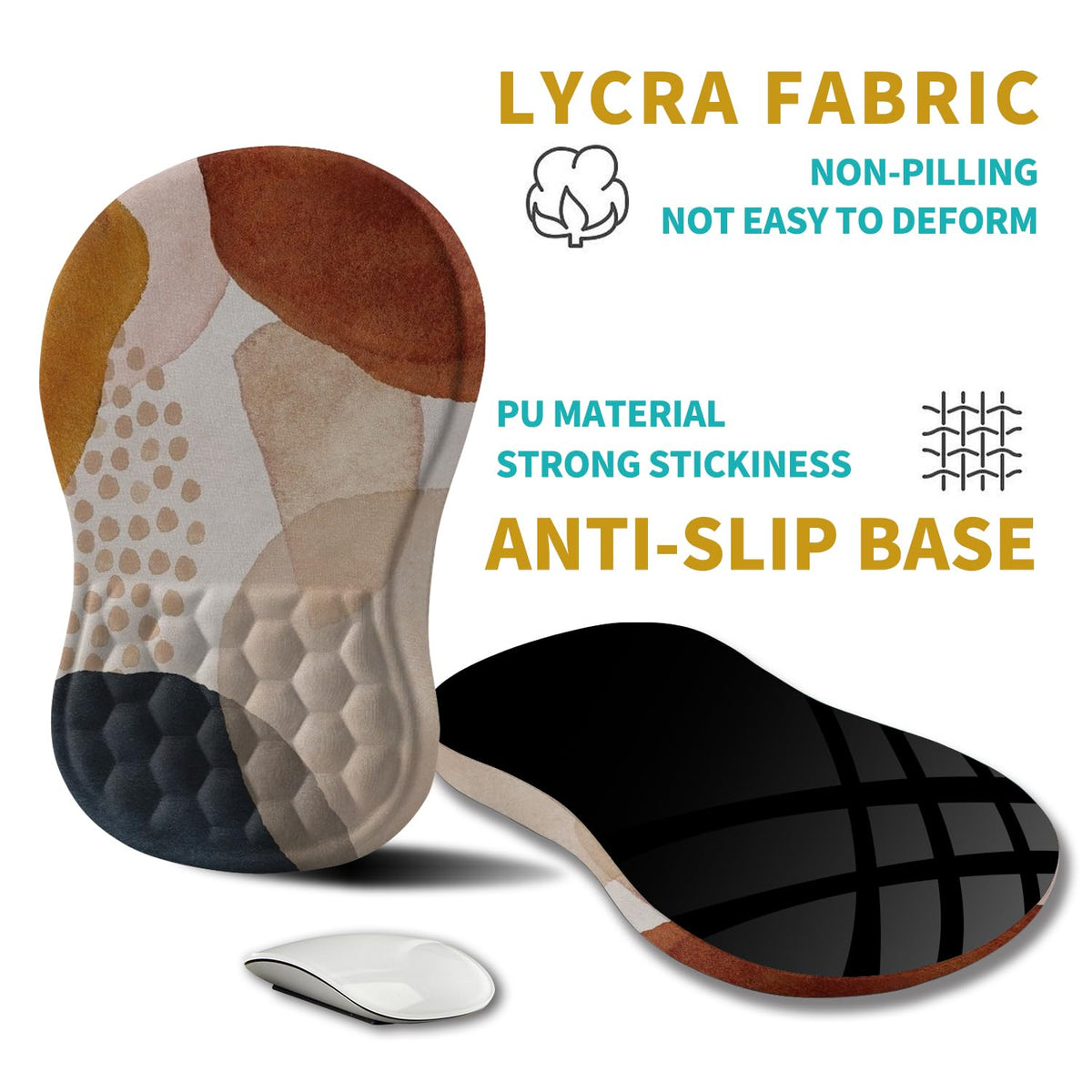 Hokafenle Ergonomic Mouse Pad Wrist Support, Wrist Rest Mousepad for Carpal Tunnel Pain Relief with