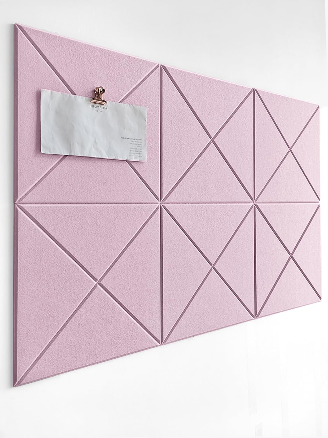 6 Pack Decorative Felt Wall Tiles (11.8” x 11.8”) - Modern Bulletin Board for Home Office &