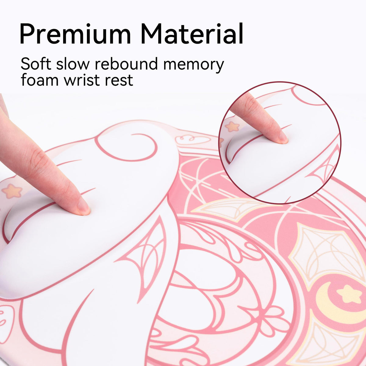 GeekShare Ergonomic Mouse Pad with Wrist Rest Support Non-Slip Rubber Base for Desk, Laptop, Home