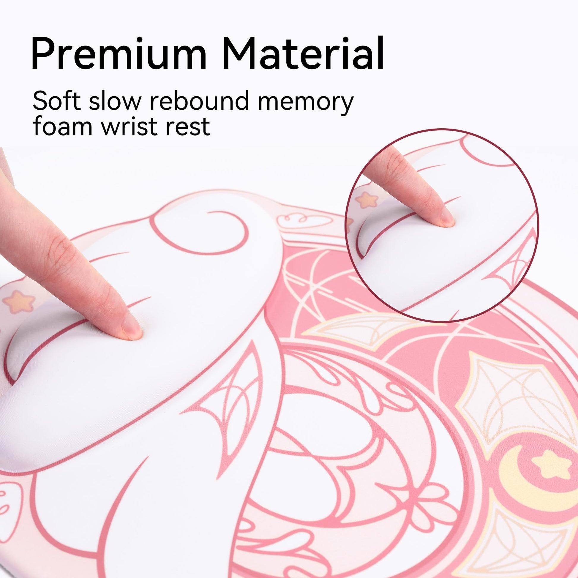 GeekShare Ergonomic Mouse Pad with Wrist Rest Support Non-Slip Rubber Base for Desk, Laptop, Home