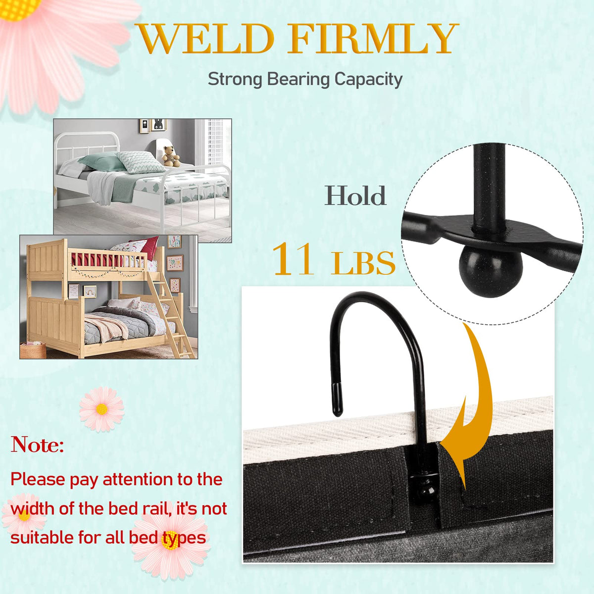 Ozzptuu Bedside Caddy Bedside Storage Bag for Headboards/Bunk Bed