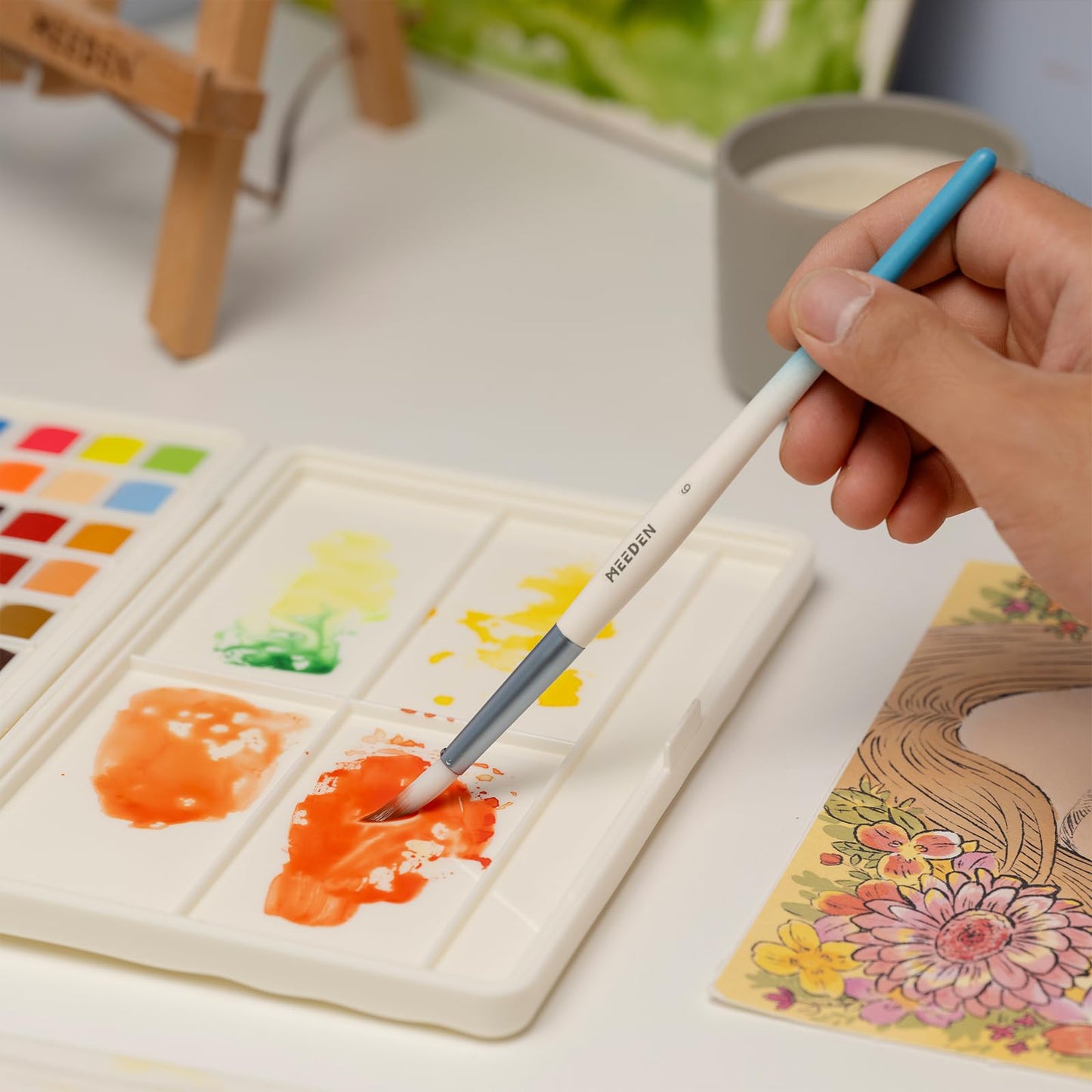 MEEDEN Watercolor Paint Brush Set: 10 Pcs Art Painting Water Color Brushes