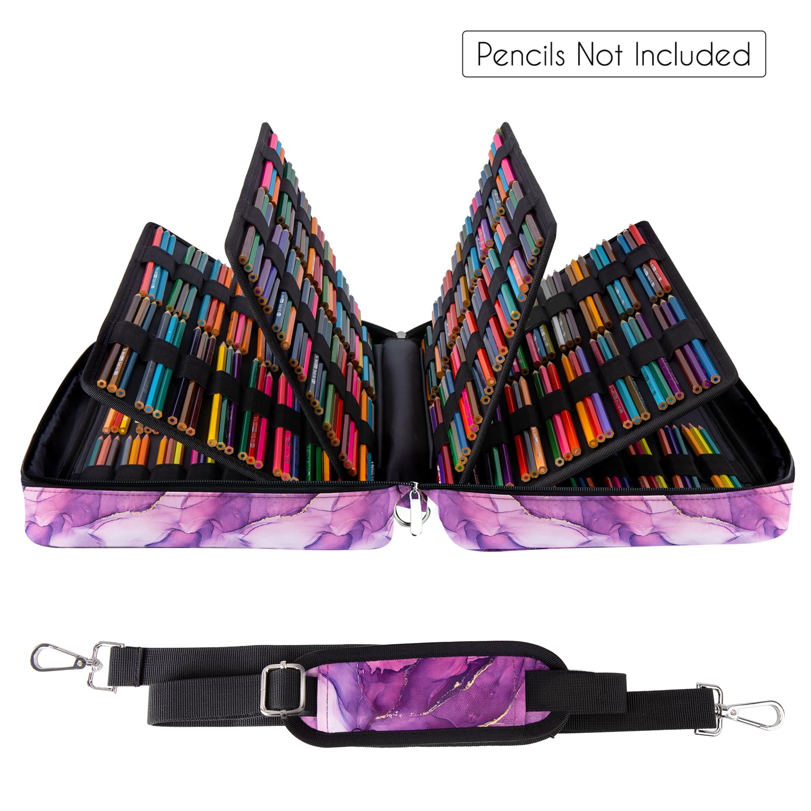 YOUSHARES Big Capacity Colored Pencil Case - 480 Slots large Pen Case Organizer with Multilayer