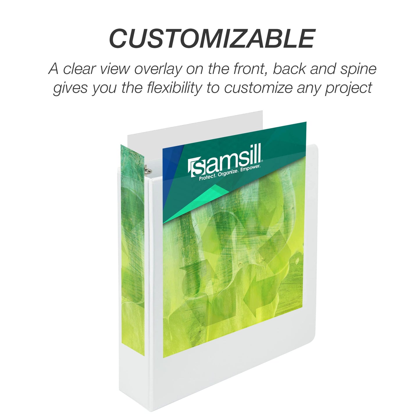 Samsill Plant-Based 3 Inch Durable Round Ring, View Binder, Eco-Friendly, USDA Certified Biobased