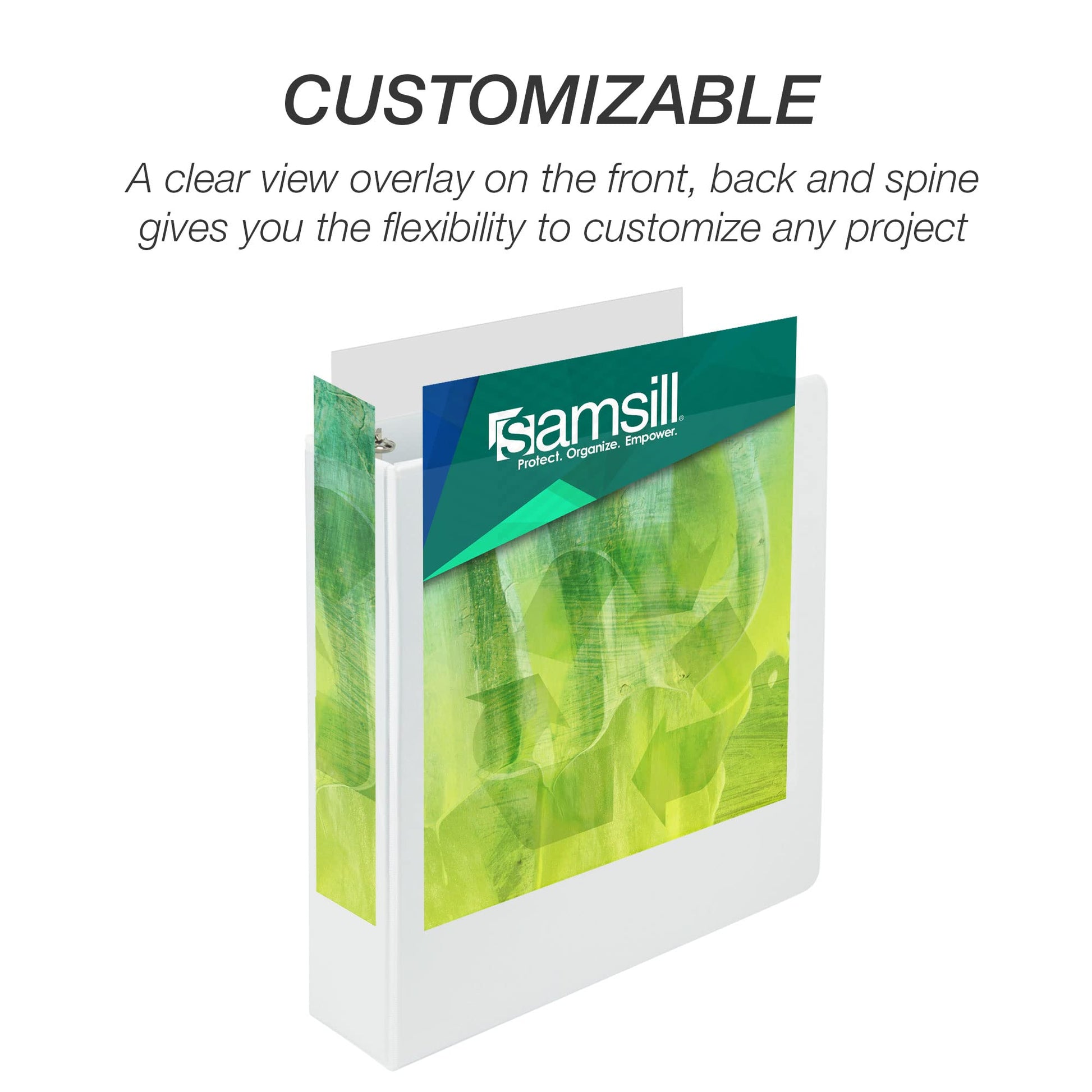 Samsill Plant-Based 3 Inch Durable Round Ring, View Binder, Eco-Friendly, USDA Certified Biobased