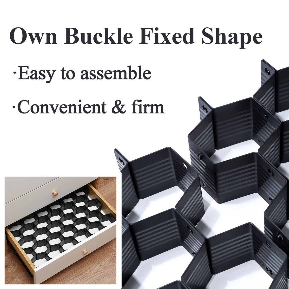 Natzerat Honeycomb drawer organizer and divider, underwear, socks, tie sorter, office supplies and
