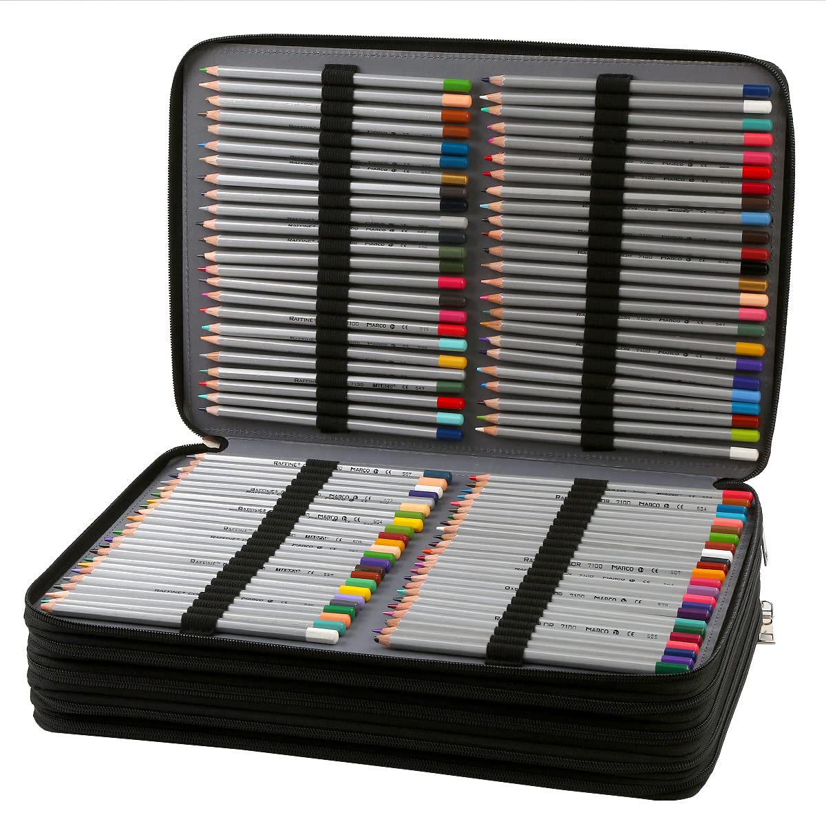 Lbxgap 480 Slots Pencil Case, 5-Layer Organizer with Shoulder Strap