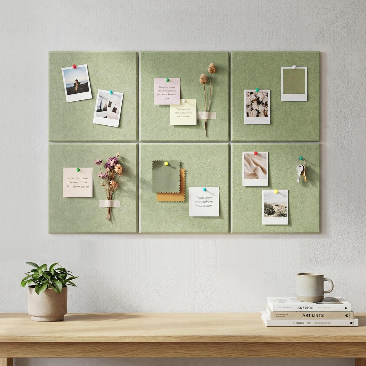 Cork Board Alternative 28" x 19", 6 Pack Felt Bulletin Boards, Pin Board