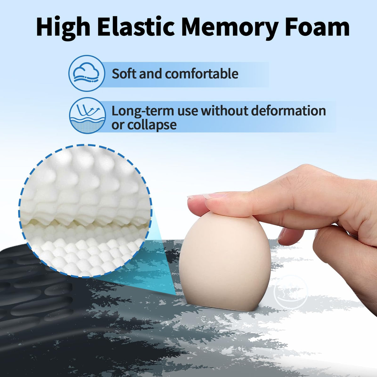 YIWEI Ergonomic Mouse Pad with Wrist Rest for Carpal Tunnel Pain Relief