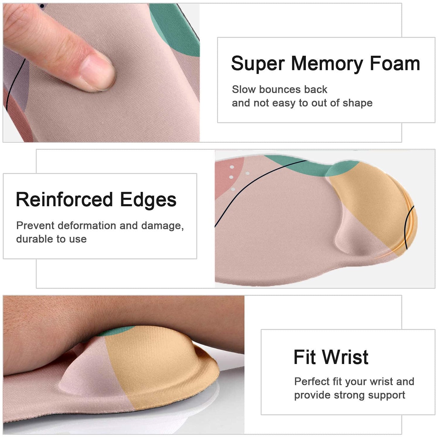 Large Desk Mat, Mouse Pad with Wrist Support, Keyboard Wrist Rest Set
