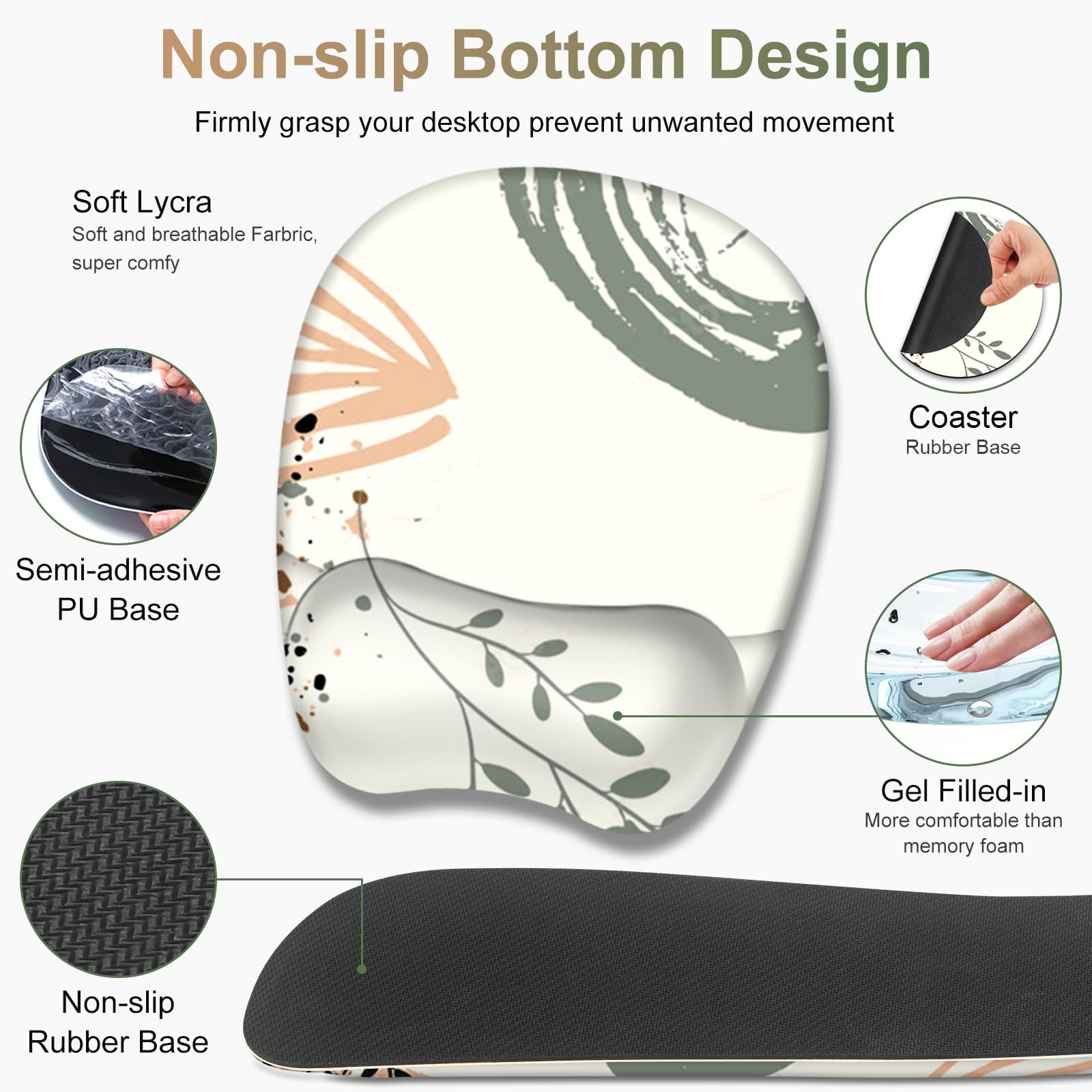NXZGO Large Mouse Pad with Wrist Support 4 in1 Set, XXL Big Game Mousepad + Keyboard Wrist