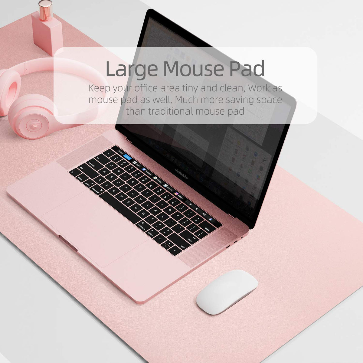YSAGi Multifunctional Office Desk Pad, Ultra Thin Waterproof PU Leather Desk Mat, Dual Use Desk