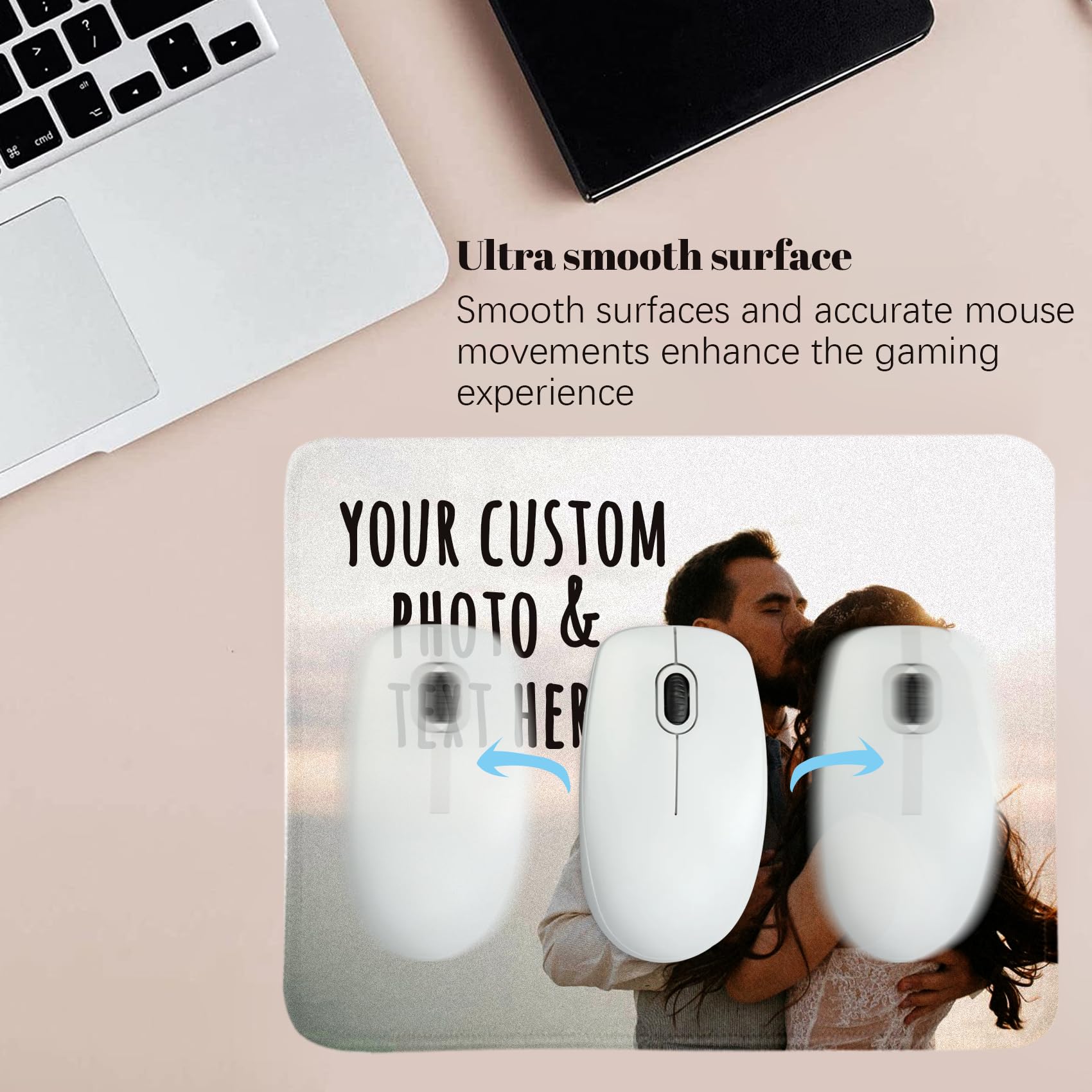 Custom Mouse Pad, Personalized Mouse Pad with Photo, Add Your Own Image/Text/Logo, Customized