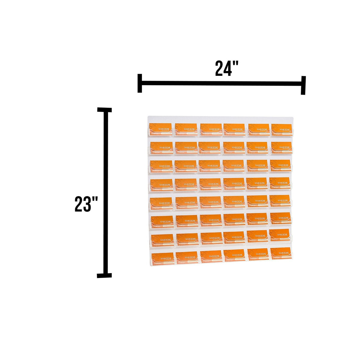 Acrylic 48 Pocket Wall Mount Business Card Holder