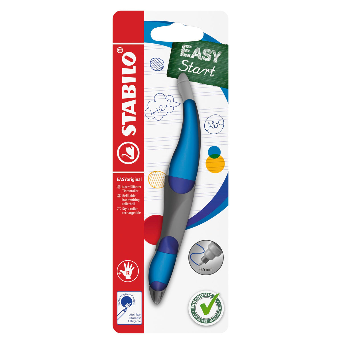 Ergonomic Rollerball - STABILO EASYoriginal - Right-Handed - Dark Blue/Light Blue