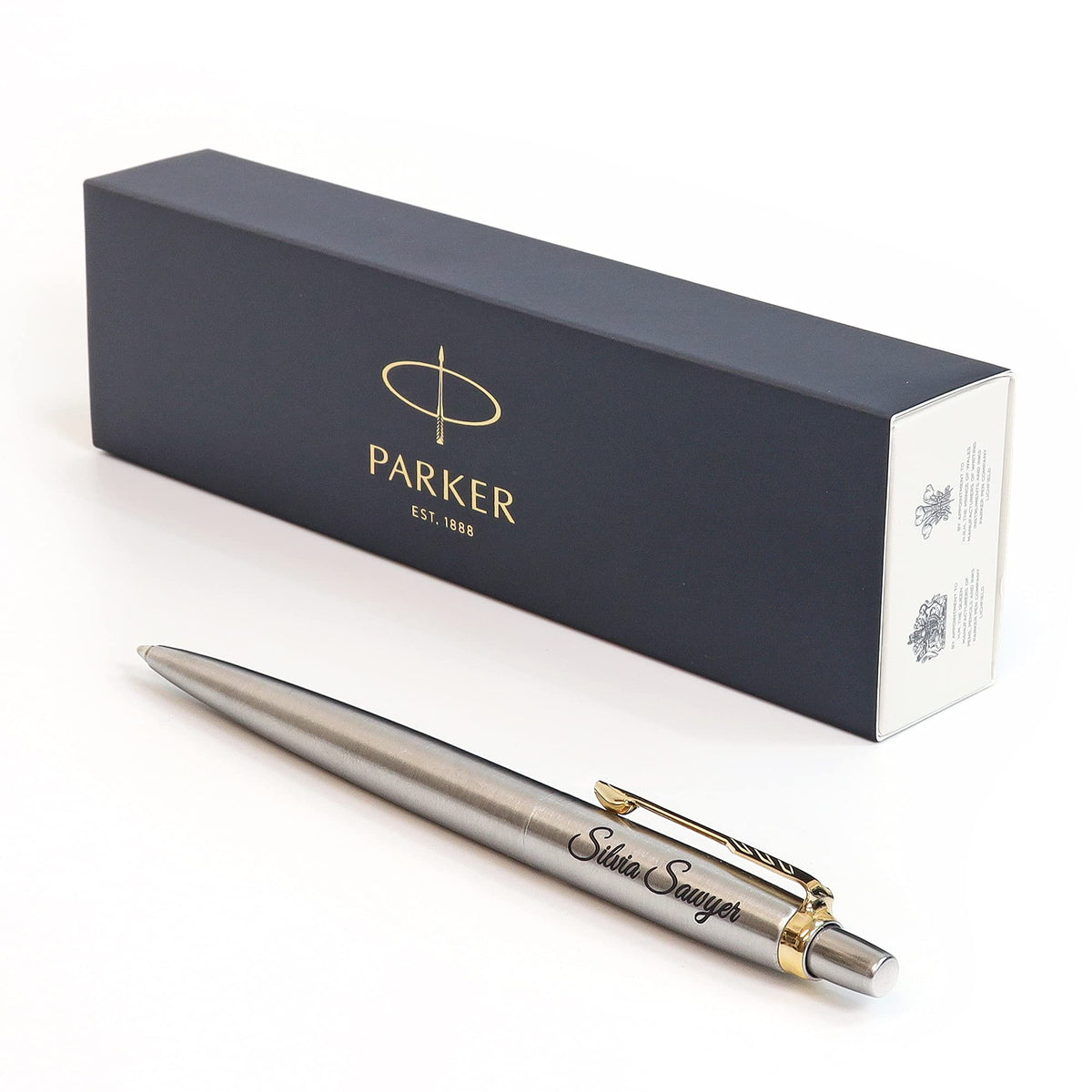 Personalized Custom Parker Jotter SS Pen + Gift Box | Design A Truly Unique Present | Laser