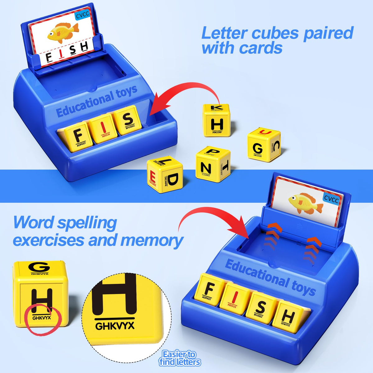 Montessori Matching Letter Game Toys for 3 4 5 Year Old Boy Girl Gifts Kids