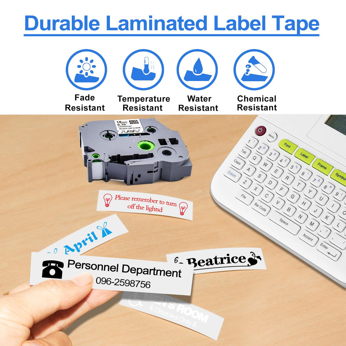 Womiten TZ Tape 18mm Clear Replace for Brother TZe Clear 18mm 0.7 Laminated