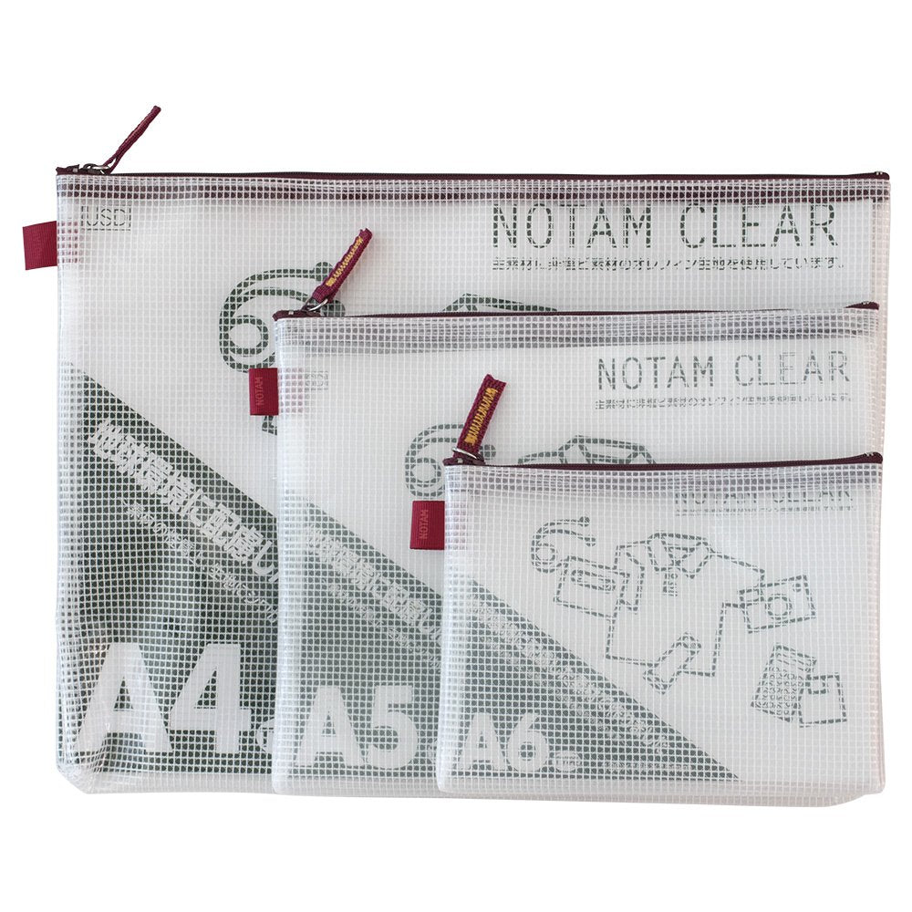 サクラクレパス Sakura Craypas UNC-A5#19 Mesh Case, Clear, A5, Red
