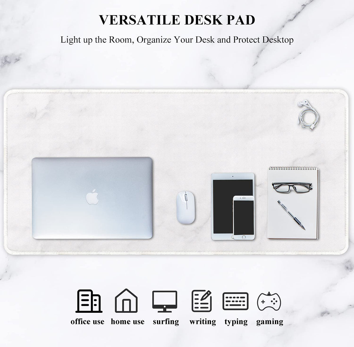 Auhoahsil Extended Mouse Pad, XXL Gaming Mouse Pads, Large Big Mousepad Laptop Computer Keyboard