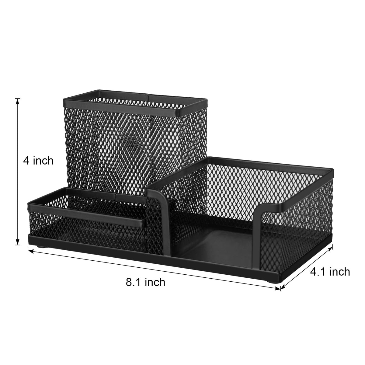 Comix 6 Packs Mesh Pen Holder, Desk Organizer for Home Office, Black