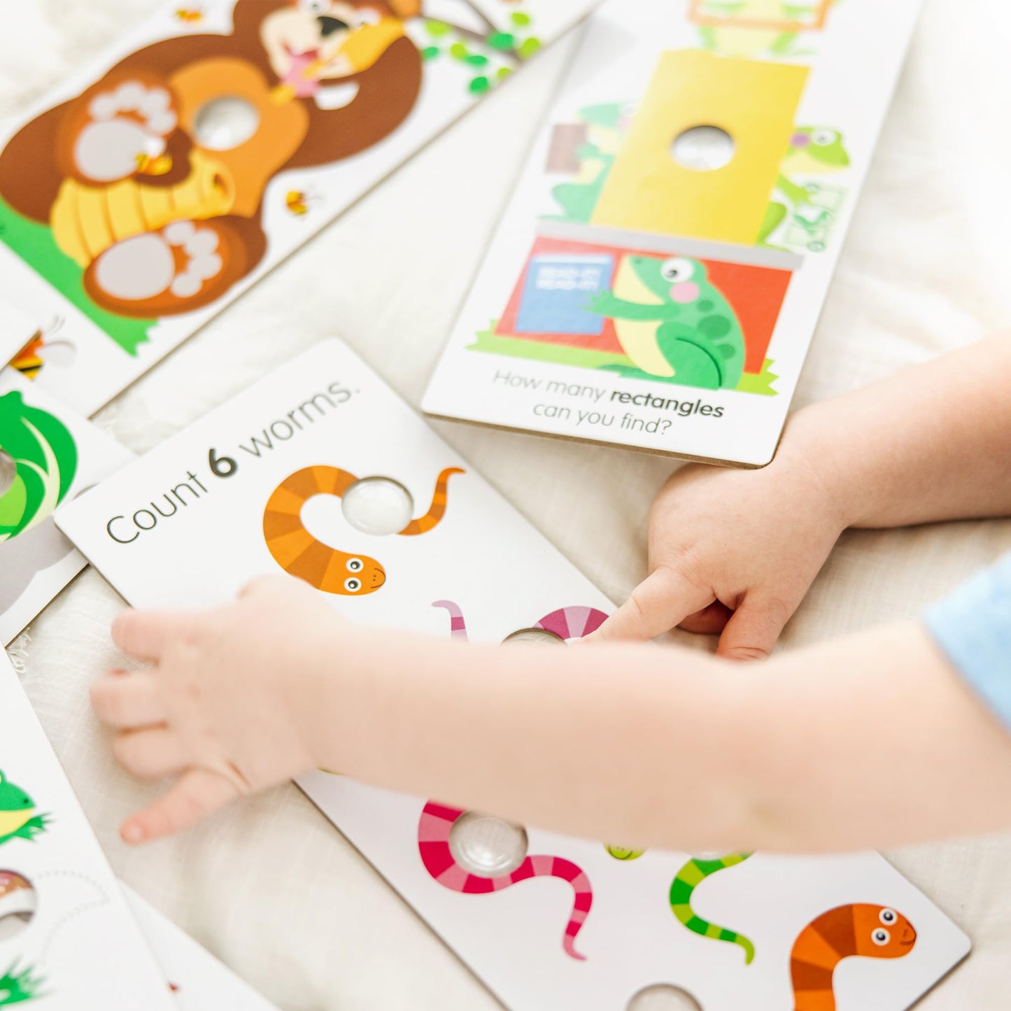 Melissa & Doug Poke-a-Dot! Numbers, Shapes & Colors Jumbo Learning Cards, 13 Double Sided