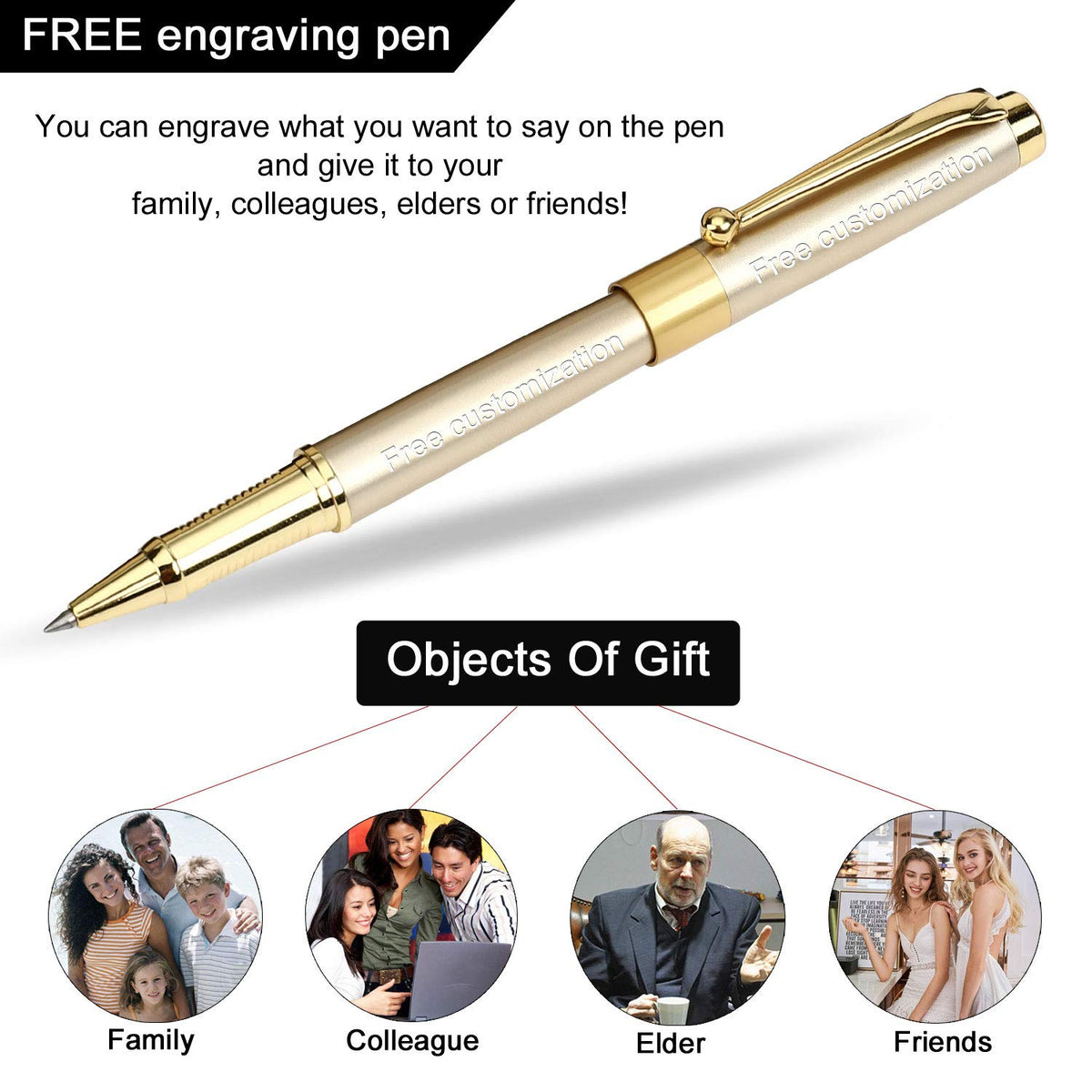 1314 Free Engraving pen Personalized custom pens Roller Ballpen, Ballpoint pen, Ball pen, Medium