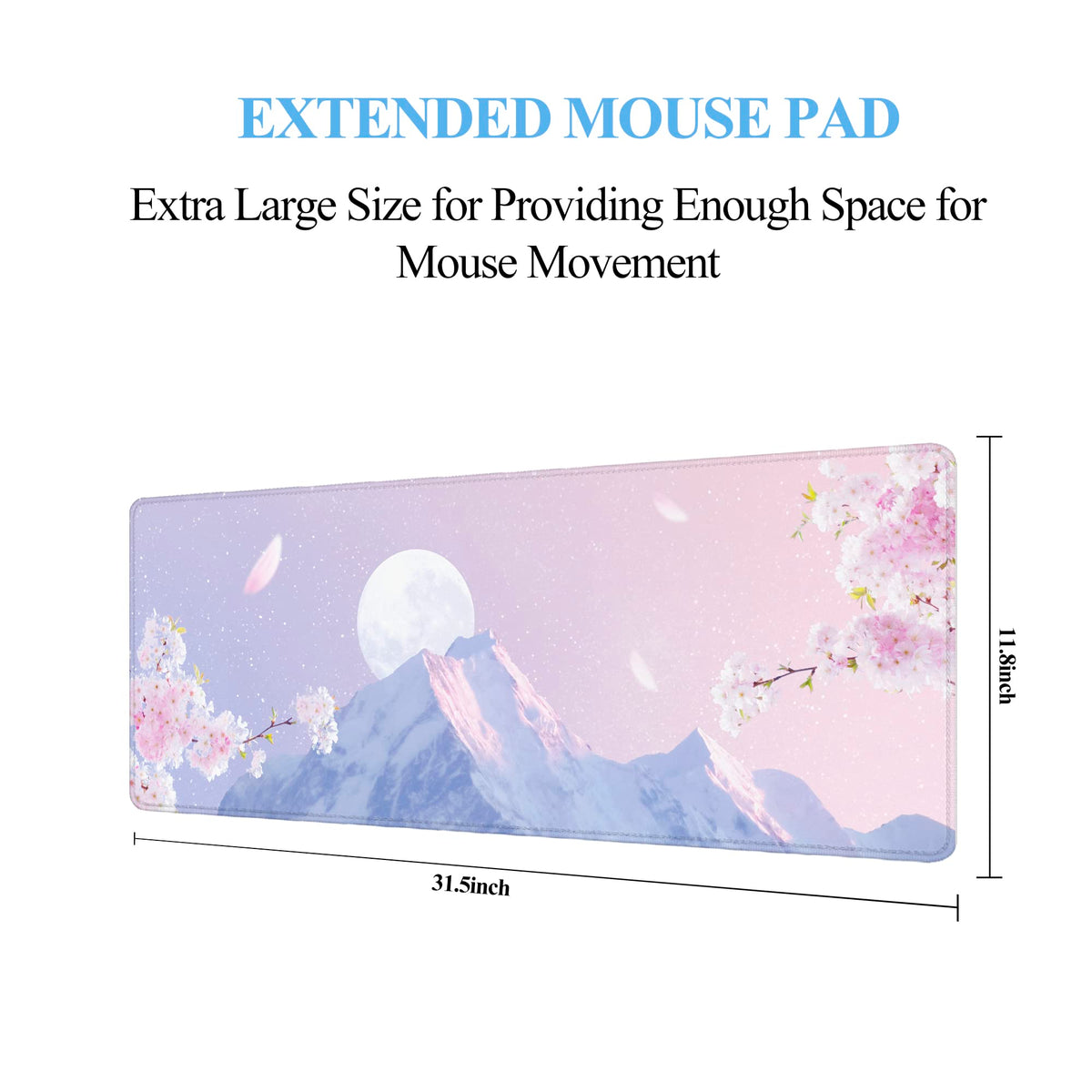 Viorichve Pink Extended Mouse Pad Large XXL Mouse Mat 31.06" x 11.8" Desk Pad Laptop Computer