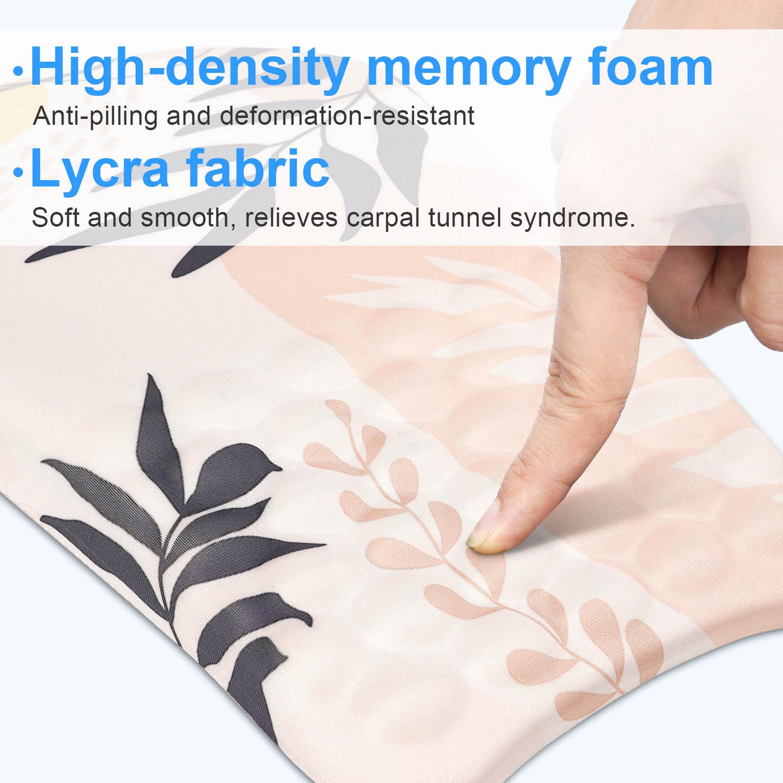 Ergonomic Wrist Mouse Pad with Massage Design, Wrist Rest Pain Relief Mousepad with Memory Foam
