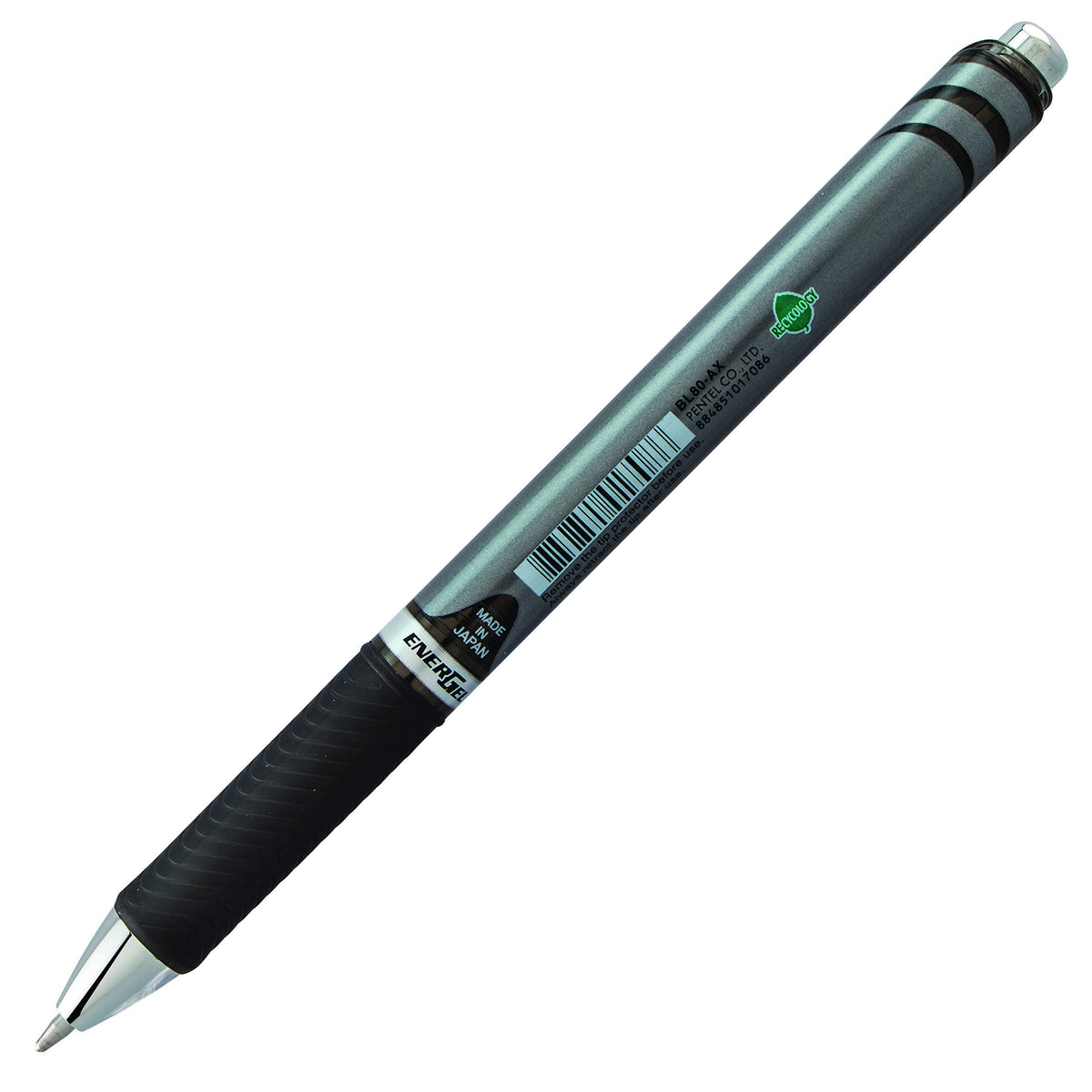 Pentel EnerGel RTX Retractable Liquid Gel Pen, (1.0mm), Bold Line, Metal Tip, Black Ink (BL80-A)
