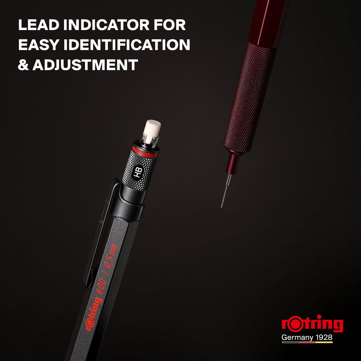 Rotring 600 Mechanical Pencil, 0.5 mm, Silver