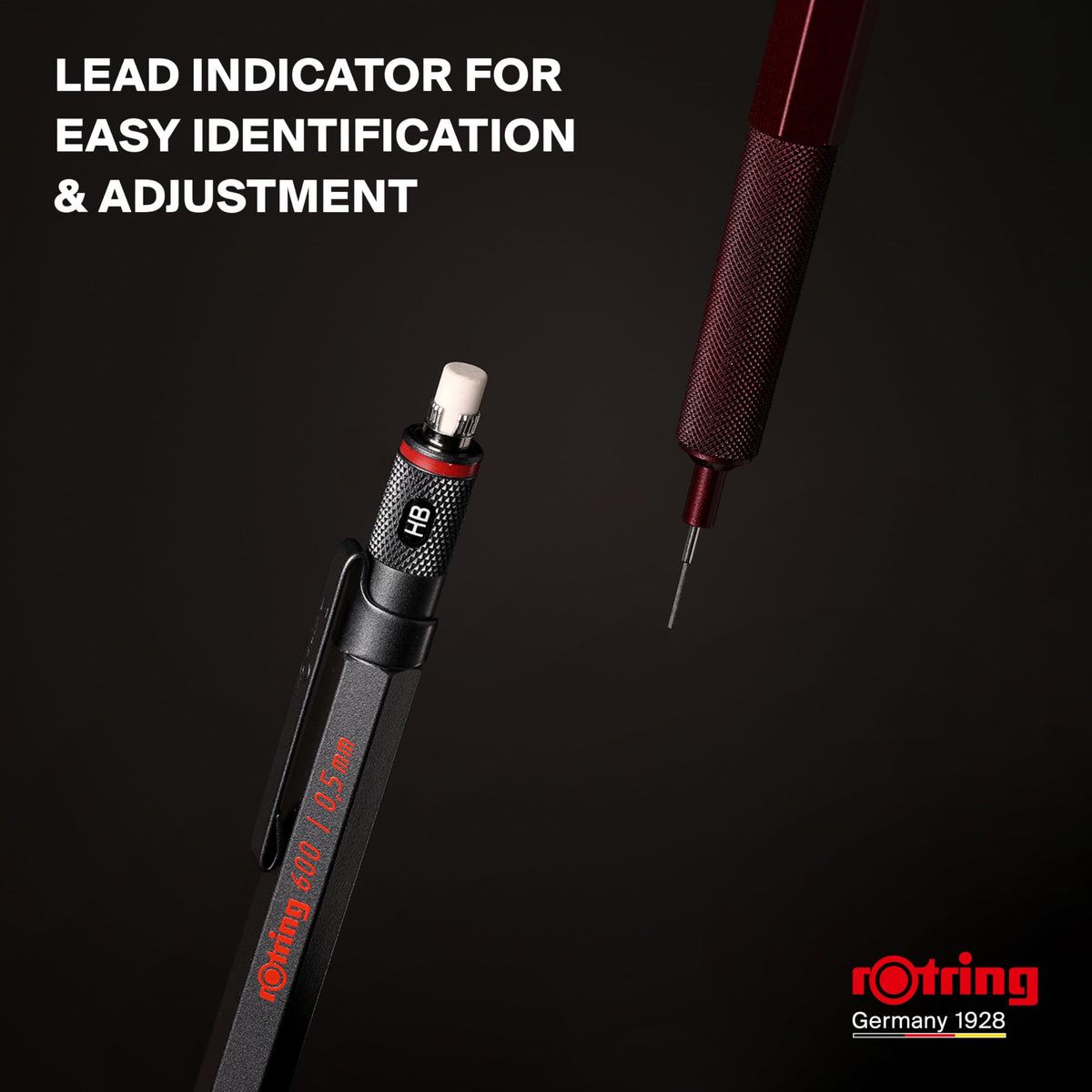 Rotring 600 Mechanical Pencil, 0.5 mm, Silver