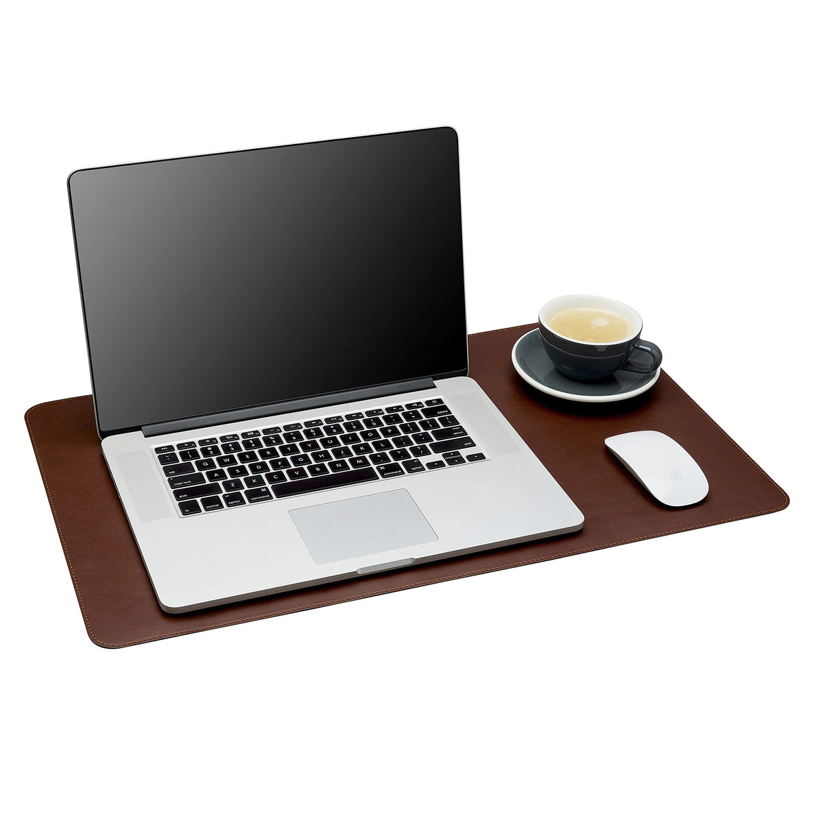 Gallaway Leather Desk Mat - Office Writing Desk Pad, Medium 24" x 14" Dark Brown, Gift Ready