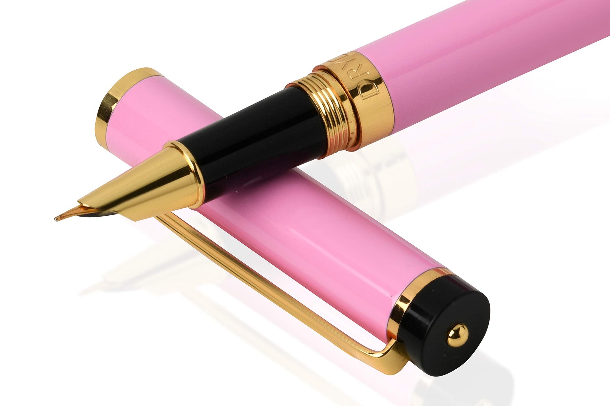 Dryden Designs Fountain Pen - Medium and Fine Nibs | Includes 24 Ink Cartridges and Ink Refill
