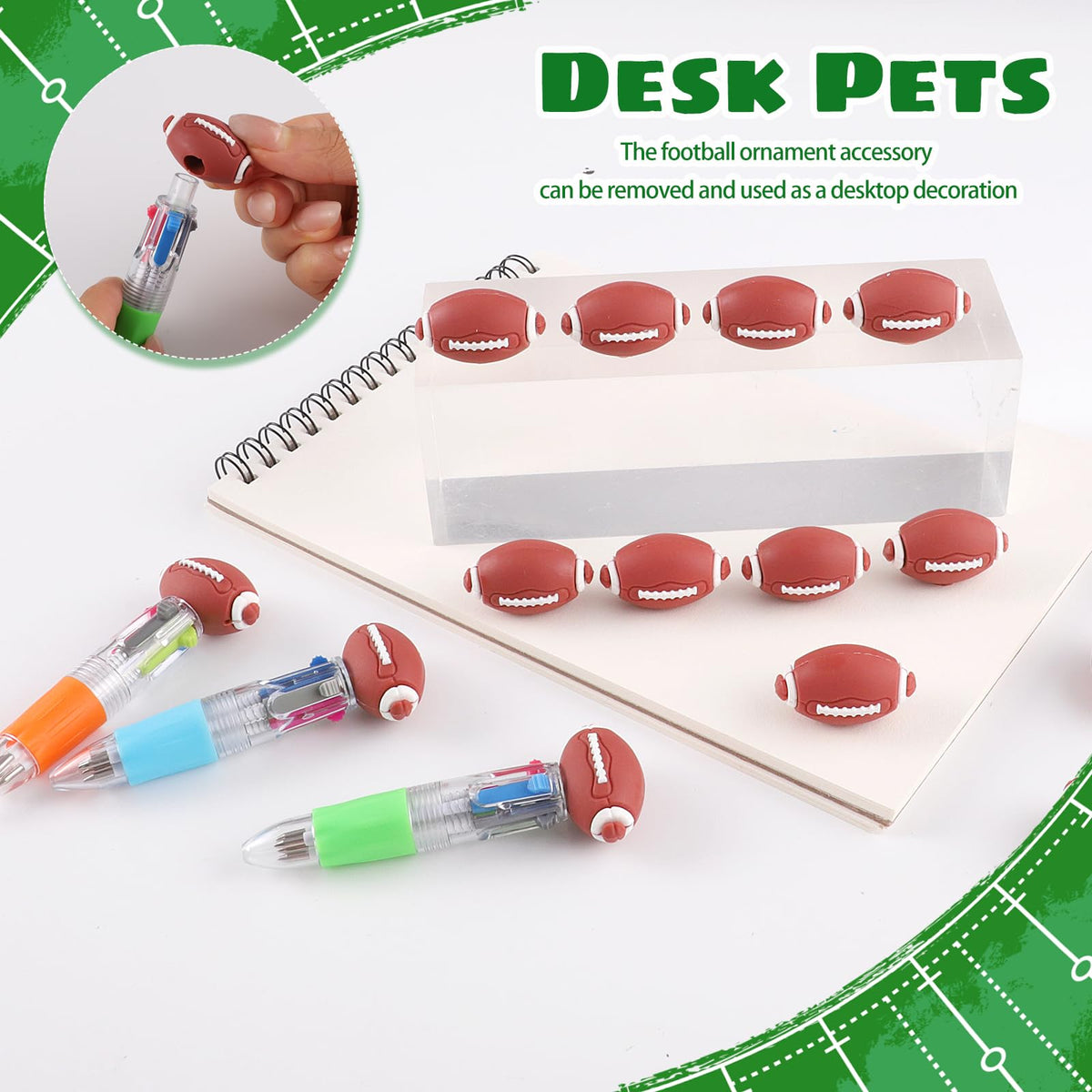 BESARME 48 Pcs Football Pens, Fun Multicolor Pens Gifts for Football Game