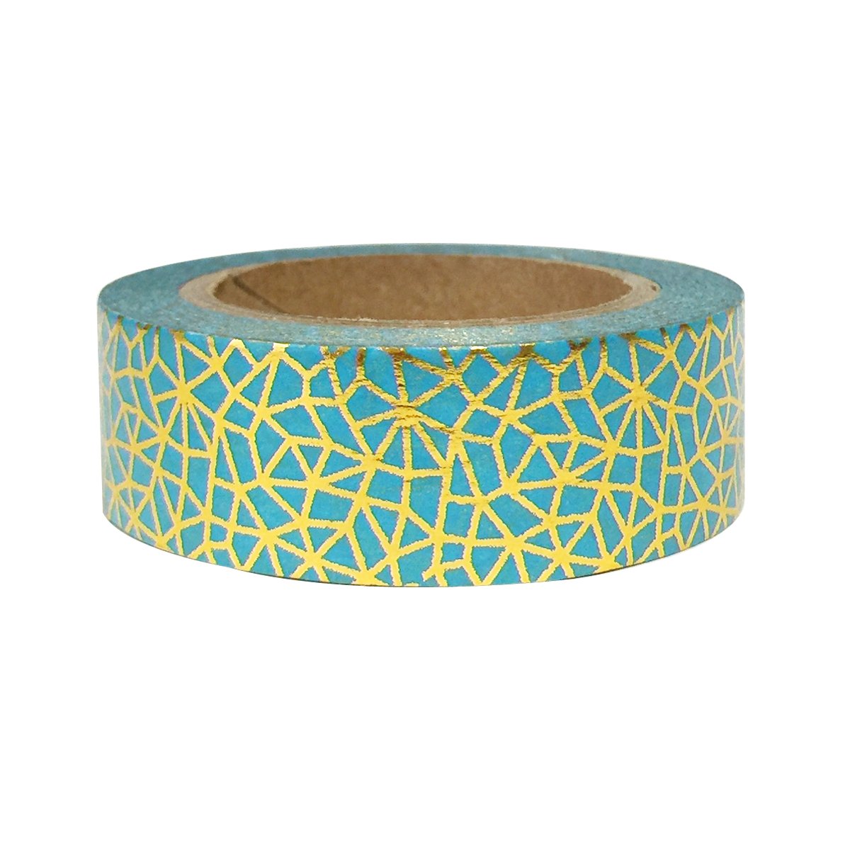 Wrapables Colorful Washi Masking Tape, Shattered Aqua