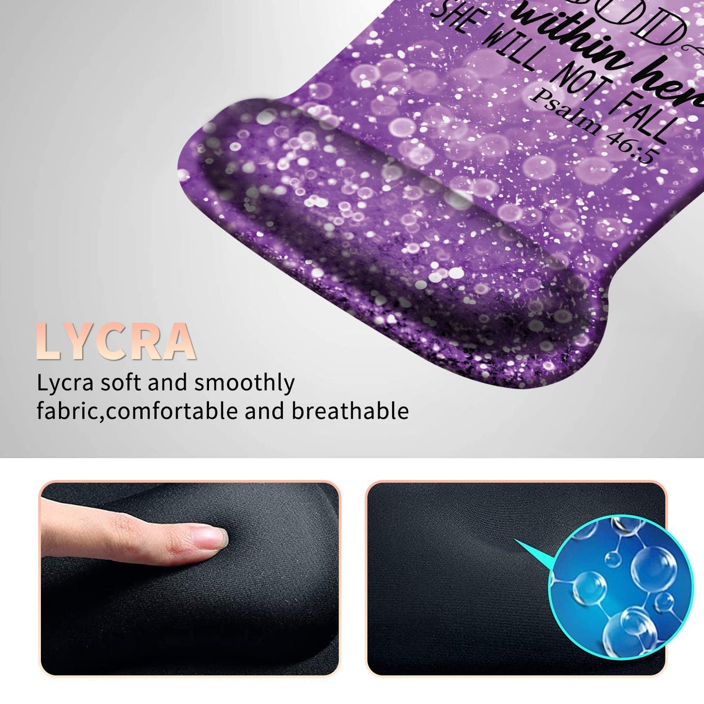 Ergonomic Mouse Pad with Wrist Support Gel Mouse Pad with Wrist Rest, Comfortable Computer Mouse