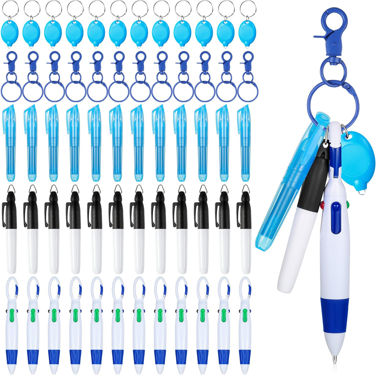 Chinco 60 Pcs Christmas Nurse Gift Set Badge Accessories,Blue